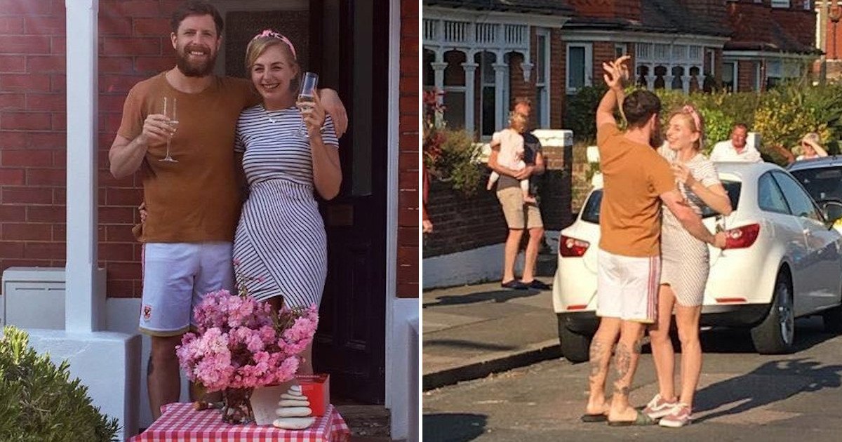 untitled 148.jpg?resize=412,275 - NHS Workers Canceled Dream Wedding Due To Coronavirus Outbreak - Kind Neighbors Threw A Surprise Wedding Bash For Them