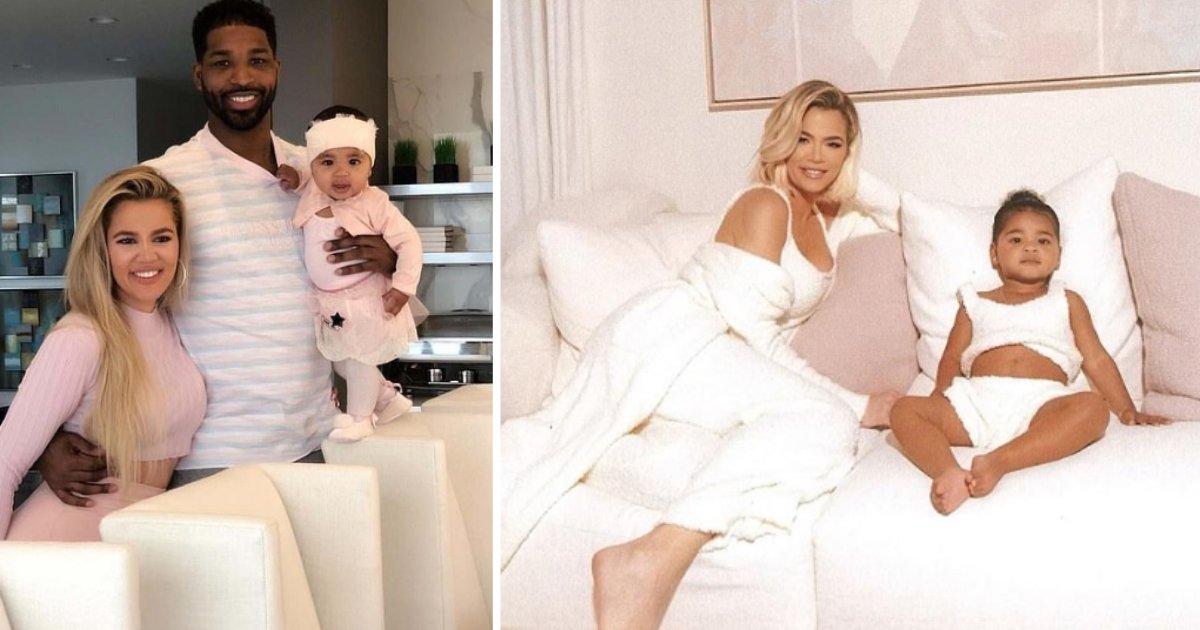 untitled design 1 5.png?resize=1200,630 - Khloe Kardashian and Daughter Cuddle Up in Matching SKIMS as They Isolate With Tristan Thompson