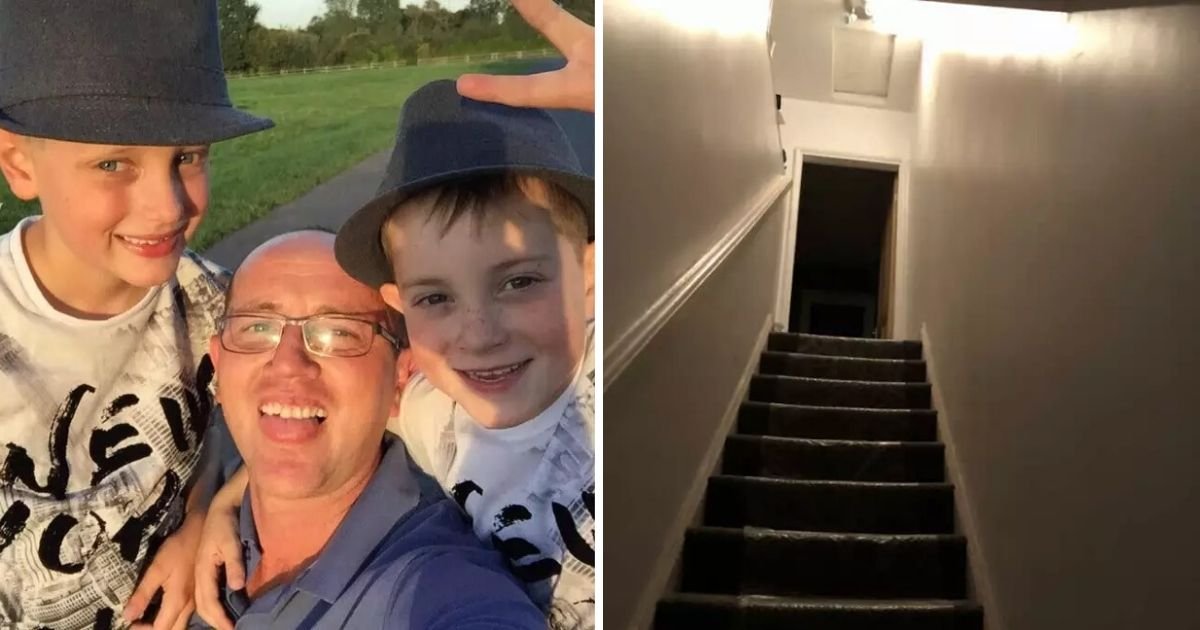 untitled design 1.jpg?resize=412,275 - Dad Built A Climbing Wall Above The Staircase Of His Home During Lockdown
