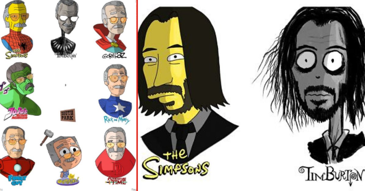 untitled design 56.png?resize=1200,630 - Talented Artist Remade Celebrities Into Popular Cartoon Characters