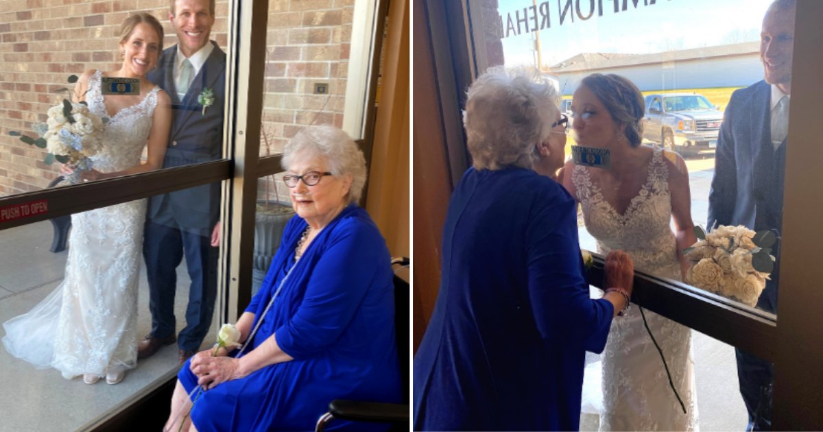 2 2.png?resize=412,275 - Grandmother Meets Her Granddaughter And Husband-To-Be Through Glass Window On Her Wedding Day