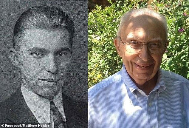 Rudi has been through a myriad of trying times over his lifetime - surviving the Spanish Flu, Great Depression and World War II. His grandson Matthew posted the photo compilation above, showing Rudi in his youth compared with in recent years