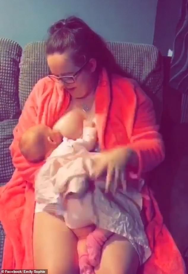Molly Stevens 20, who lives in Somerset, filmed herself wearing a pink robe, for the viral video which has attracted over 35,000 views