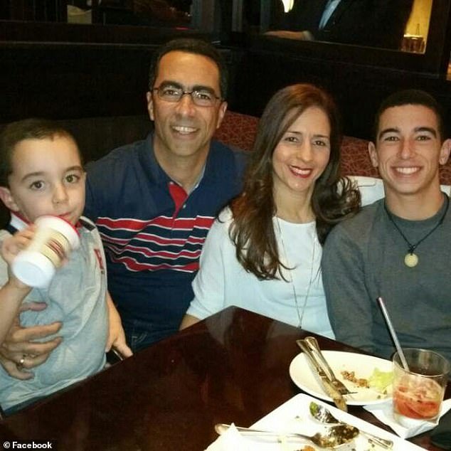 Aldo Ripley pictured with his wife Patricia and two sons, including Alejandro, left