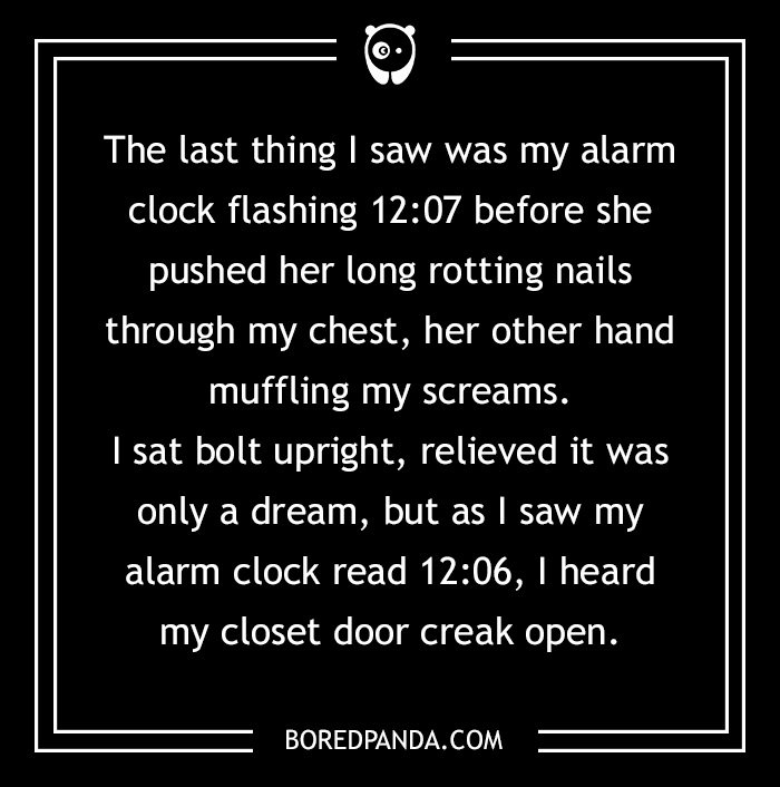 two sentence horror stories