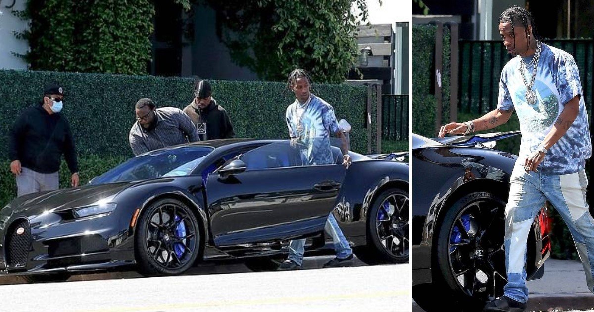 Travis Scott Spotted With A Brand-New Bugatti To Celebrate His Big Day ...