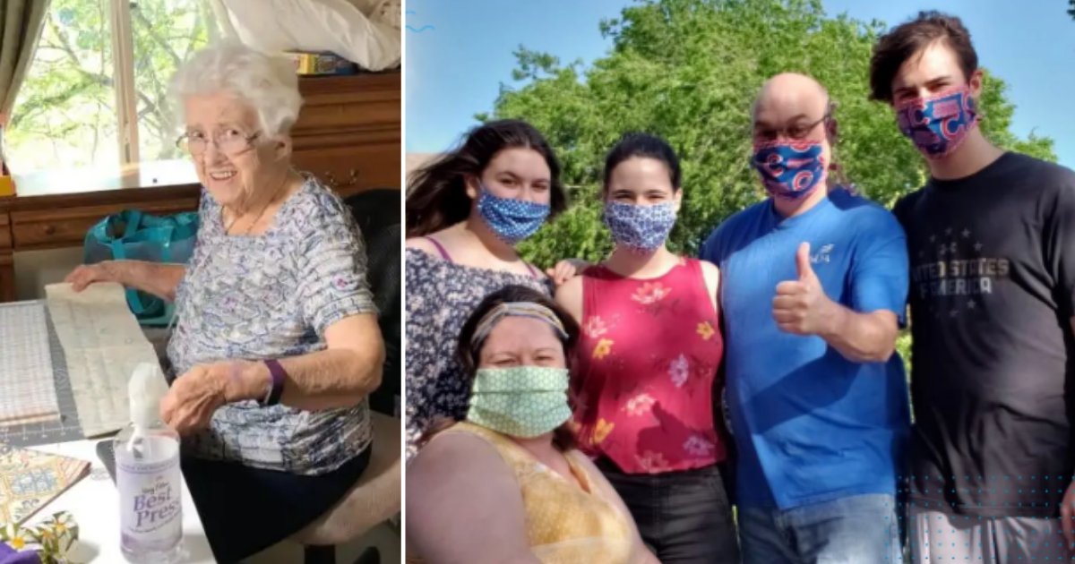 6 1.png?resize=412,275 - 89-Year-old Grandma Sews 600 Masks While Listening To The Beatles