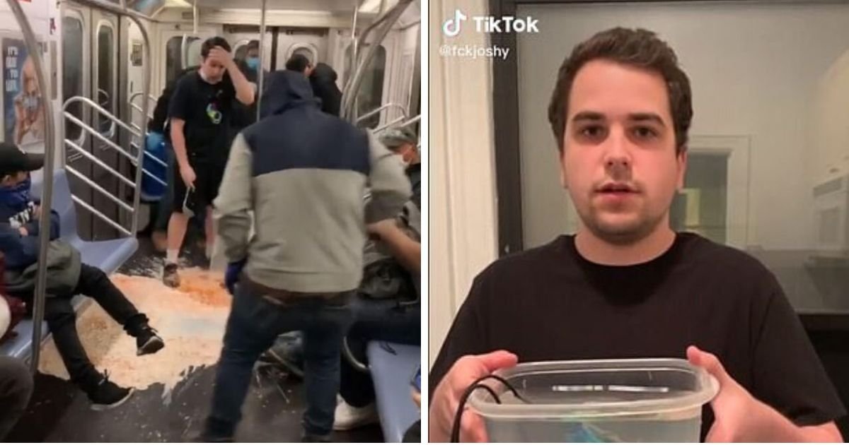 6 35.jpg?resize=1200,630 - TikTok Prankster is Facing a Backlash After Staging a Messy Stunt In a New York Subway Car