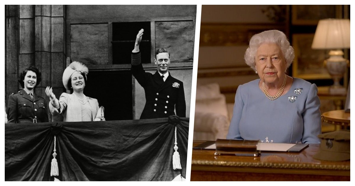 collage 13.jpg?resize=1200,630 - Queen Elizabeth Gives A Televised Address On the 75th Anniversary of VE Day
