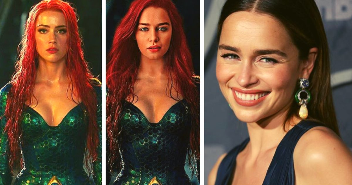 Emilia Clarke Sustituye A Amber Heard Como Mera En Aquaman 2 En Este Increible Fan Art Va A Gustarme