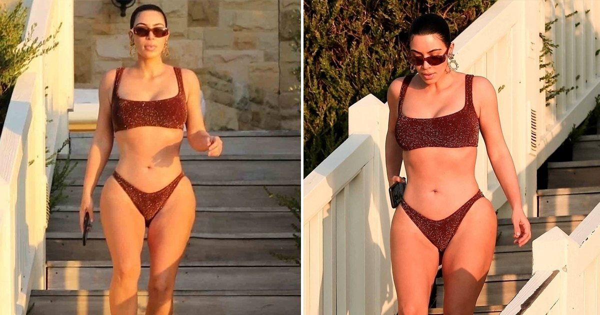 ggsss.jpg?resize=412,232 - Reality Star, Kim Kardashian, Shows Off Her Muscular Body In Bikini In Malibu