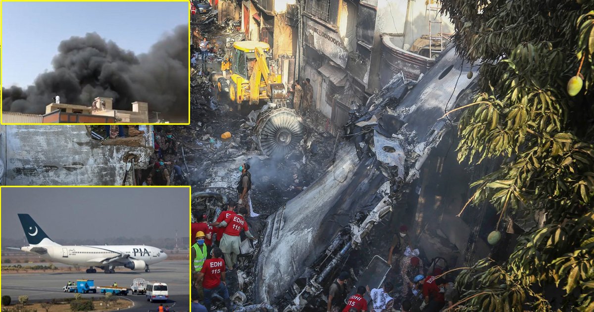 gsgsdgsdg.jpg?resize=412,232 - Breaking: Pakistan International Airlines Plane Crashes With Over 100 On Board After 'Both Engines Failed'