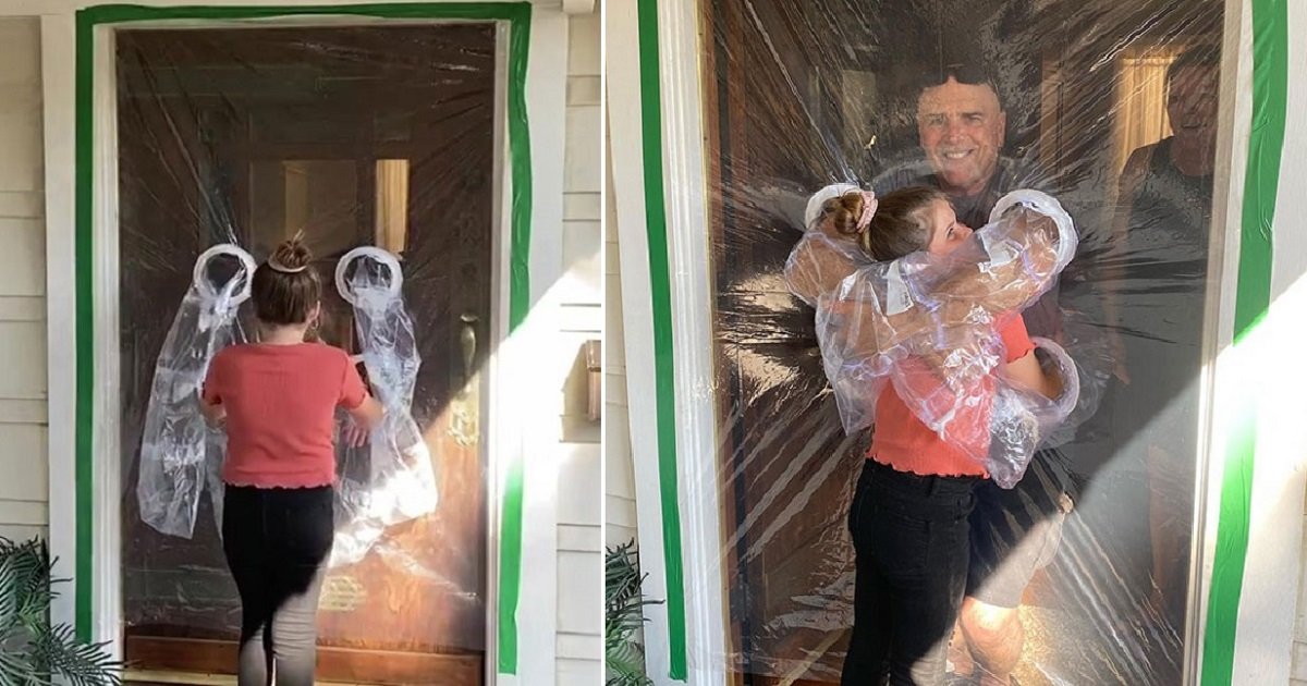 h3 4.jpg?resize=1200,630 - 10-Year-Old Designed A Plastic Curtain So She Could Safely Hug Grandparents During Quarantine