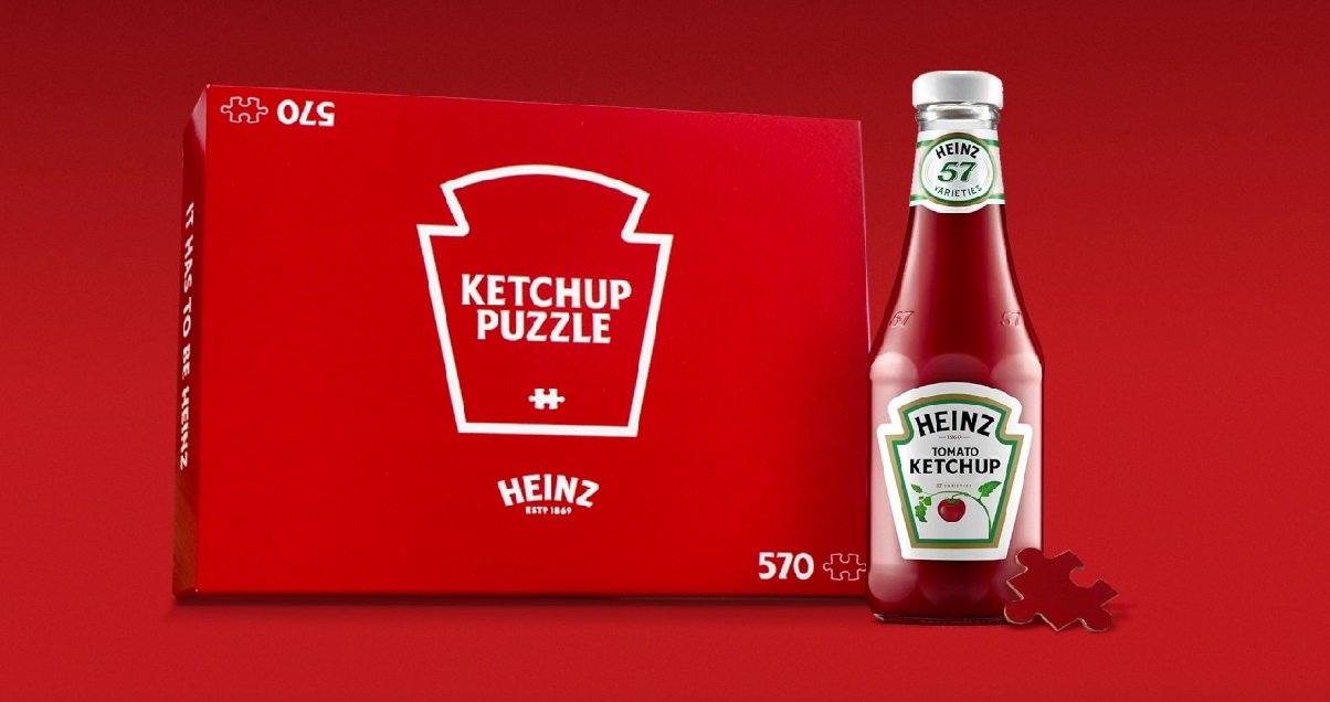 heinz 1.jpg?resize=1200,630 - Ketchup: Heinz vient de dévoiler un puzzle de 570 pièces complètement rouge !