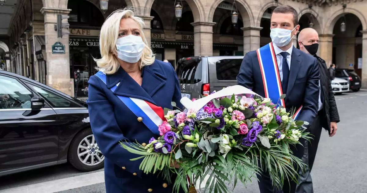 marine le pen.png?resize=1200,630 - Confinement : La sortie publique de Marine Le Pen pour le 1er mai a fait vivement réagir sur Twitter