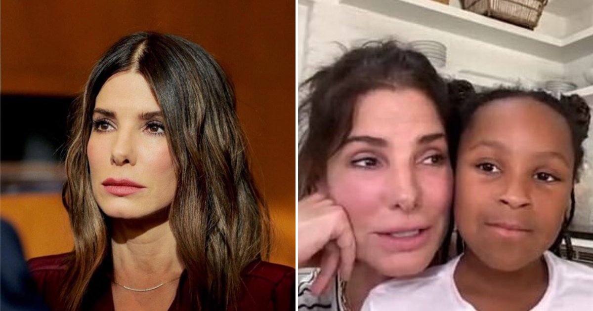 sandra6.png?resize=412,275 - Sandra Bullock Introduced Daughter, Laila, To The World As They Gave Thanks To Healthcare Workers Fighting Coronavirus