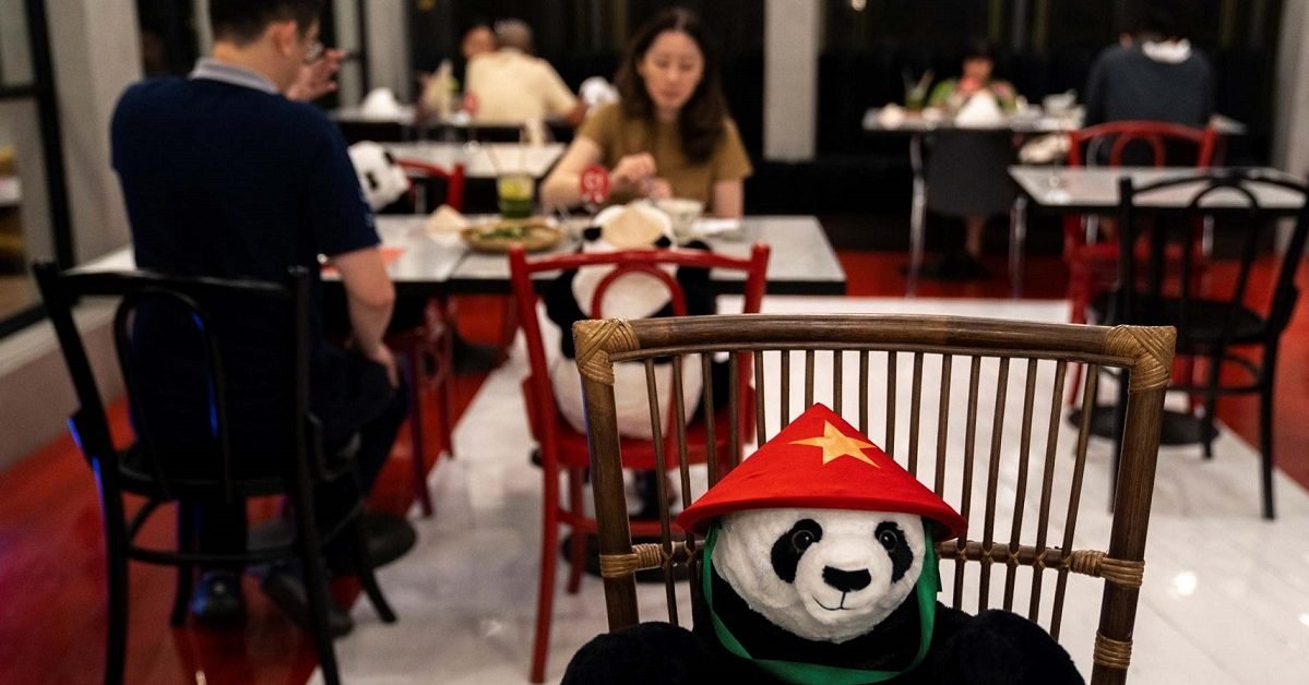 simplenews co uk e1589463586703.jpg?resize=1200,630 - Des pandas en peluche pour respecter la distanciation sociale dans son restaurant