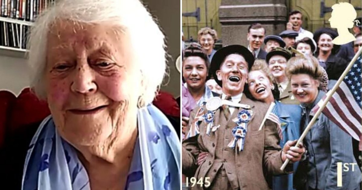 stamps.png?resize=1200,630 - 90-Year-Old Pensioner Is Delighted To See Herself As A Younger Woman In Photograph Used For VE Day