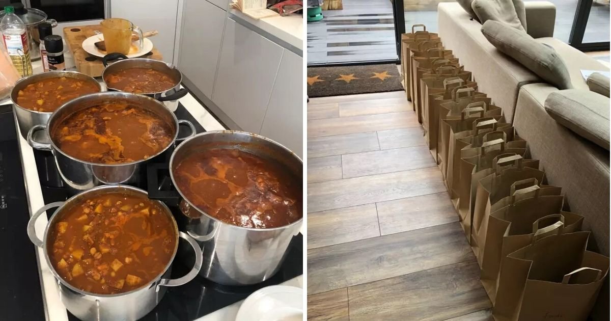 untitled design 11.jpg?resize=412,275 - Man Surprised Neighbors By Cooking And Delivering 80 Meals Amid Lockdown