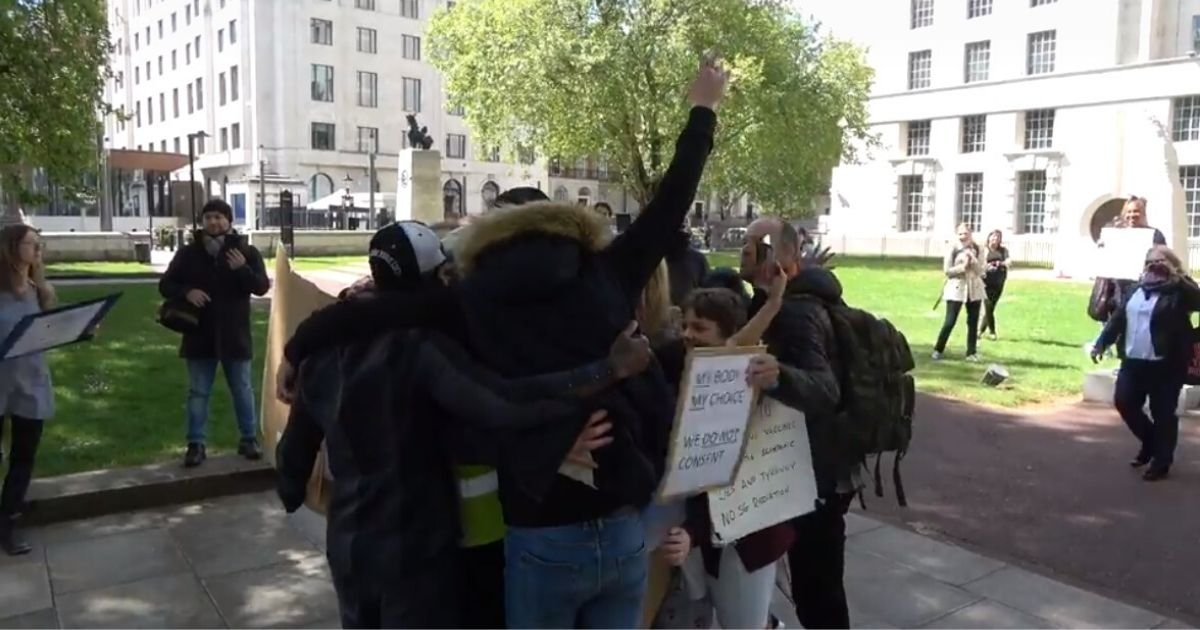 untitled design 6.jpg?resize=412,275 - Anti-Lockdown Protestors Confronted By Police After Gathering For A Group Hug