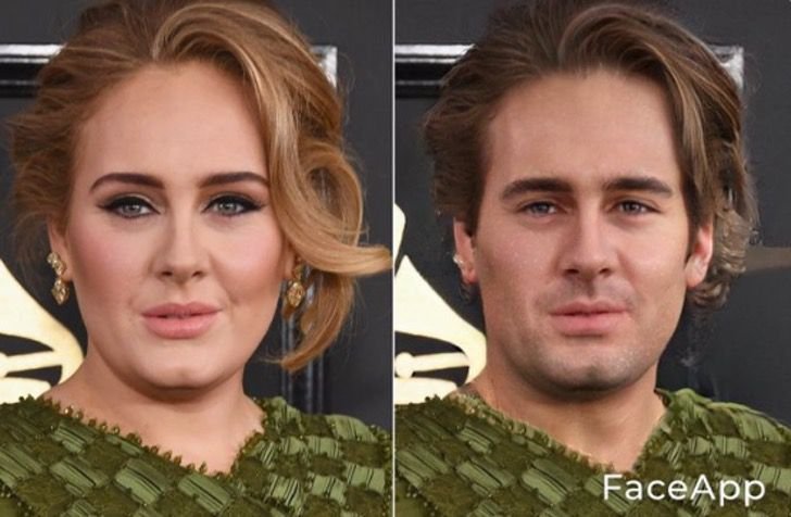 Adele si fuera hombre FaceApp 