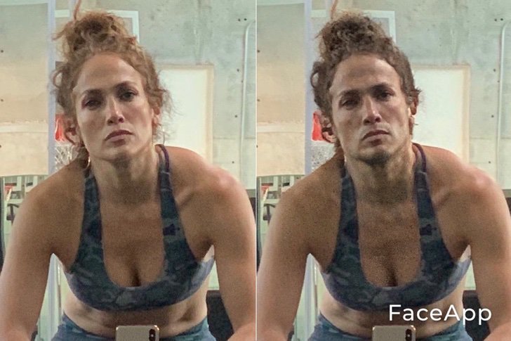 Jennifer Lopez si fuera hombre FaceApp 