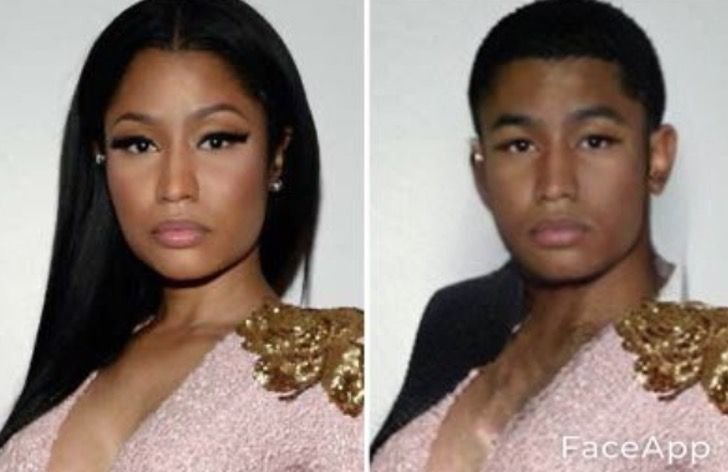 Nicki Minaj si fuera hombre FaceApp 