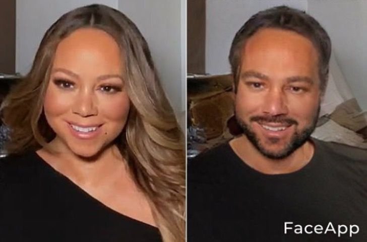 Mariah Creay si fuera hombre FaceApp 