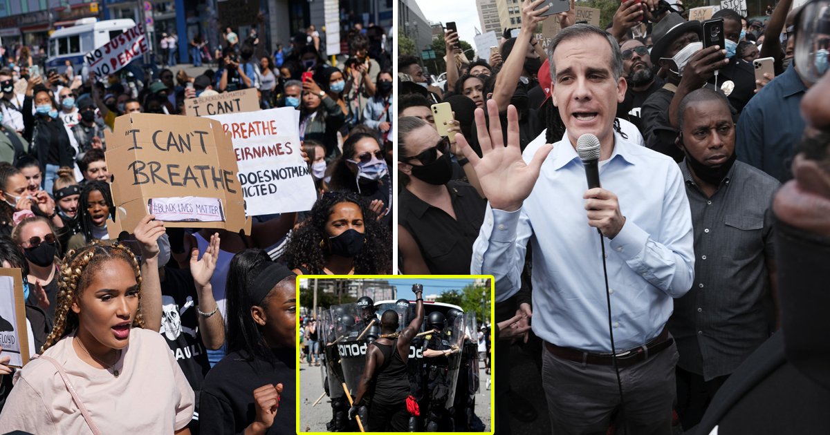 black lives.jpg?resize=412,232 - LA Mayor Cuts $150M From Police Budget And Devotes It To Communities Of Color