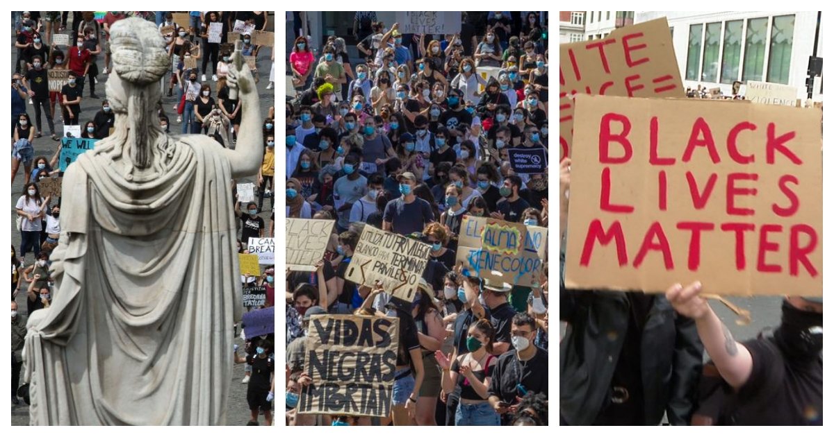 collage 21.jpg?resize=412,232 - Once Emptied By Covid-19, Streets Around the World Filled With Anti-Racism Protestors