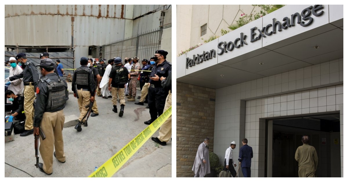 collage 90.jpg?resize=412,232 - Terrorist Attack At Pakistan Stock Exchange in Karachi Claims At Least Five Lives