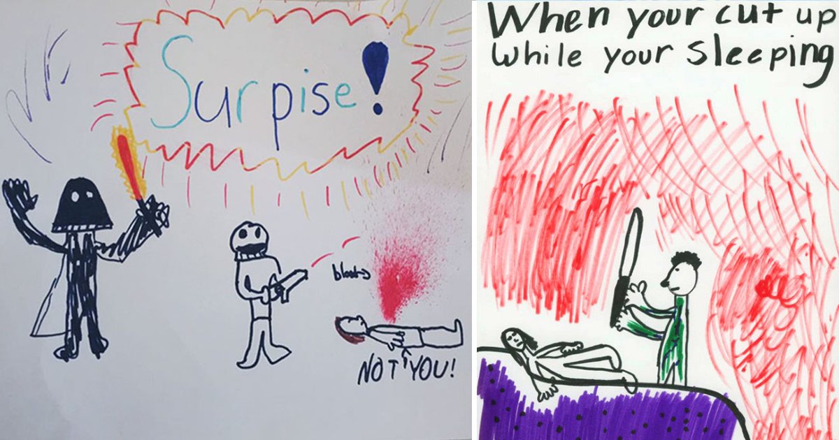 creepy kids drawings.jpg?fit=1024%2C538&ssl=1&strip=all - 10 Creepy Kids Drawings That Are Hauntingly Artistic