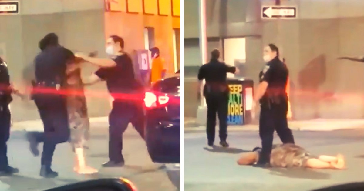 diseno sin titulo 1.png?resize=1200,630 - VIDEO: Policía Noquea A Una Mujer Con Un Solo Golpe Y La Deja Inconsciente En El Suelo