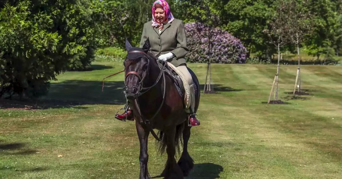 elizabeth 2.png?resize=1200,630 - La reine Elizabeth II, âgée de 94 ans, a été photographiée en train de faire du cheval