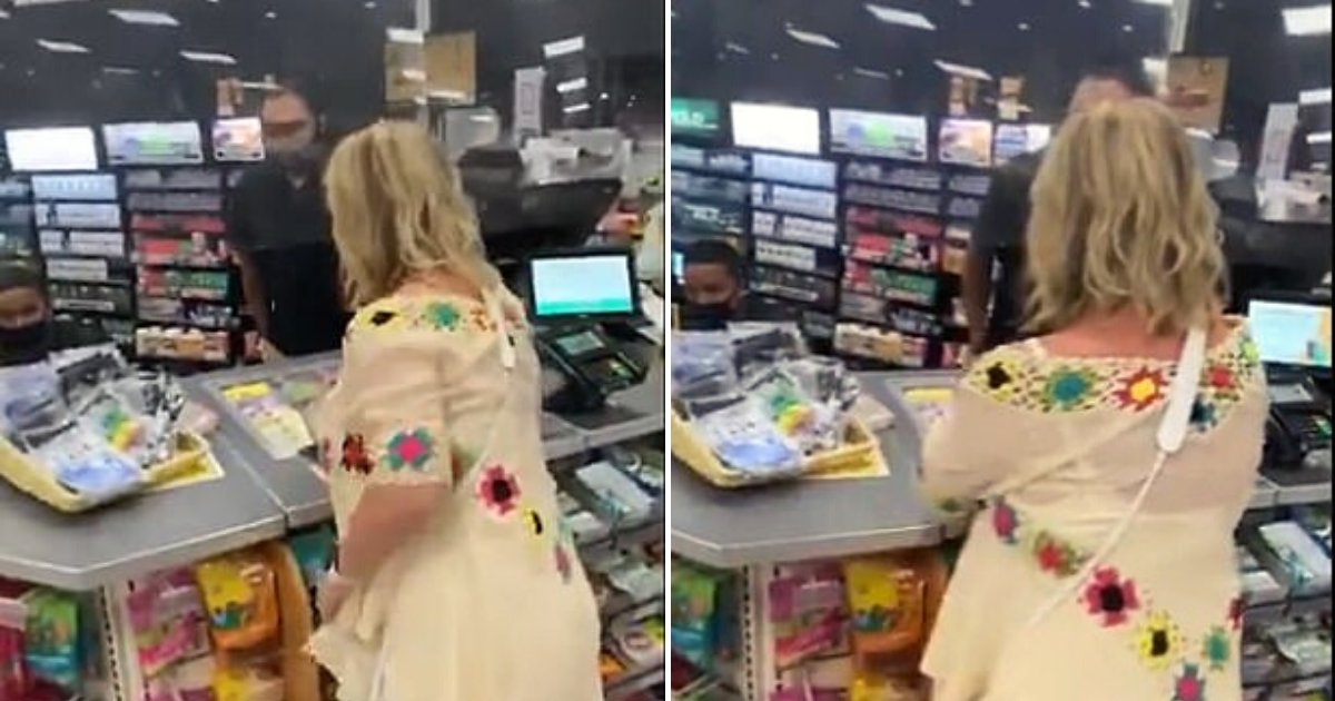 karen5.png?resize=412,275 - Furious 'Karen' Spits At A Gas Station Worker After Refusing To Put A Face Mask On
