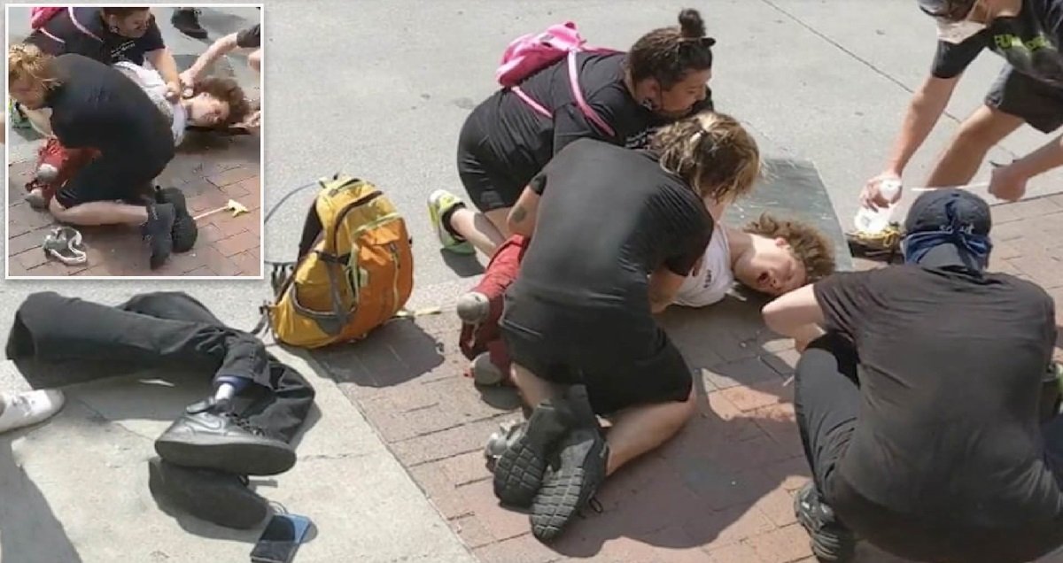 ohio.jpg?resize=1200,630 - Un homme amputé qui manifestait contre le racisme s'est retrouvé à terre, en train de ramper sans ses prothèses...