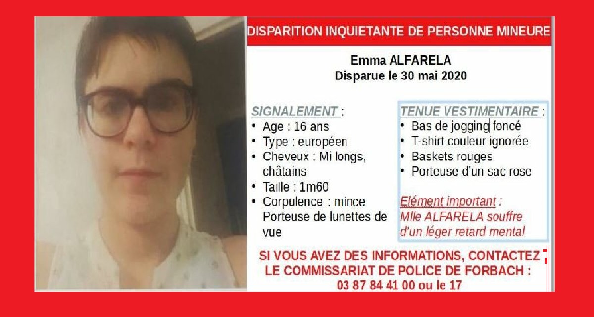 sans titre.png?resize=412,275 - Moselle: Emma Alfarela, une adolescente de 16 ans, est portée disparue depuis samedi