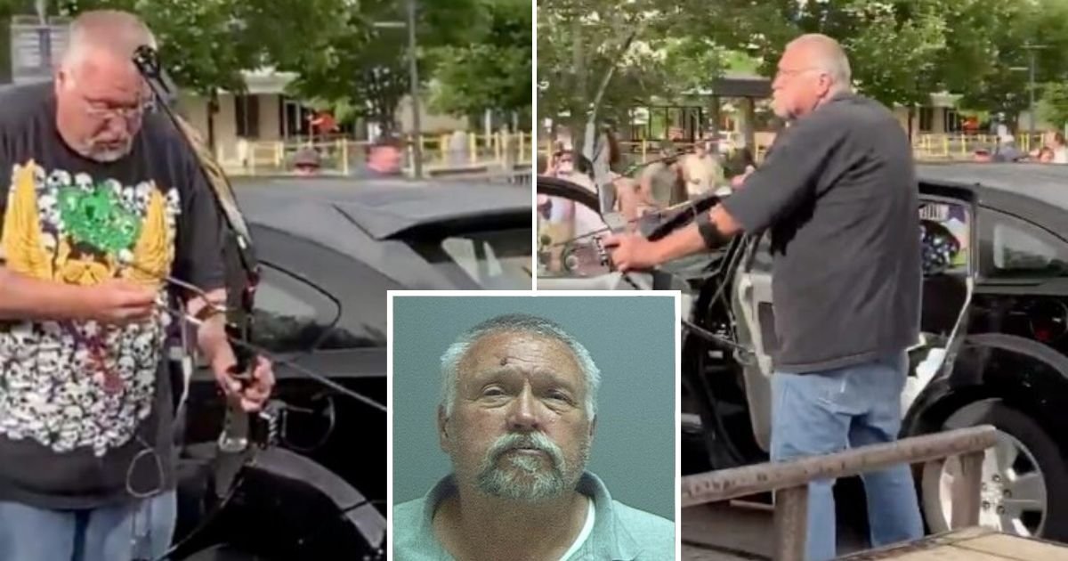 untitled design 1 6.jpg?resize=412,232 - Man Who Threatened Protesters With A Bow Has Been Charged