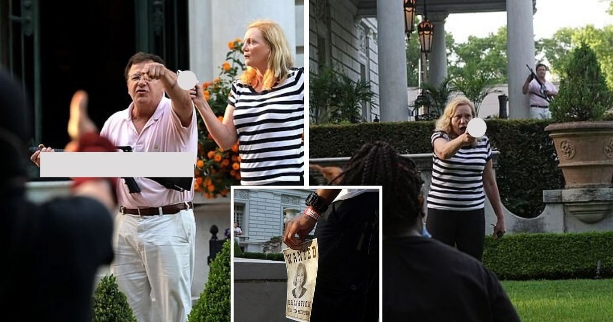 Lawyer Couple Pointed Guns At Blm Protesters As They Passed By Their Home Small Joys