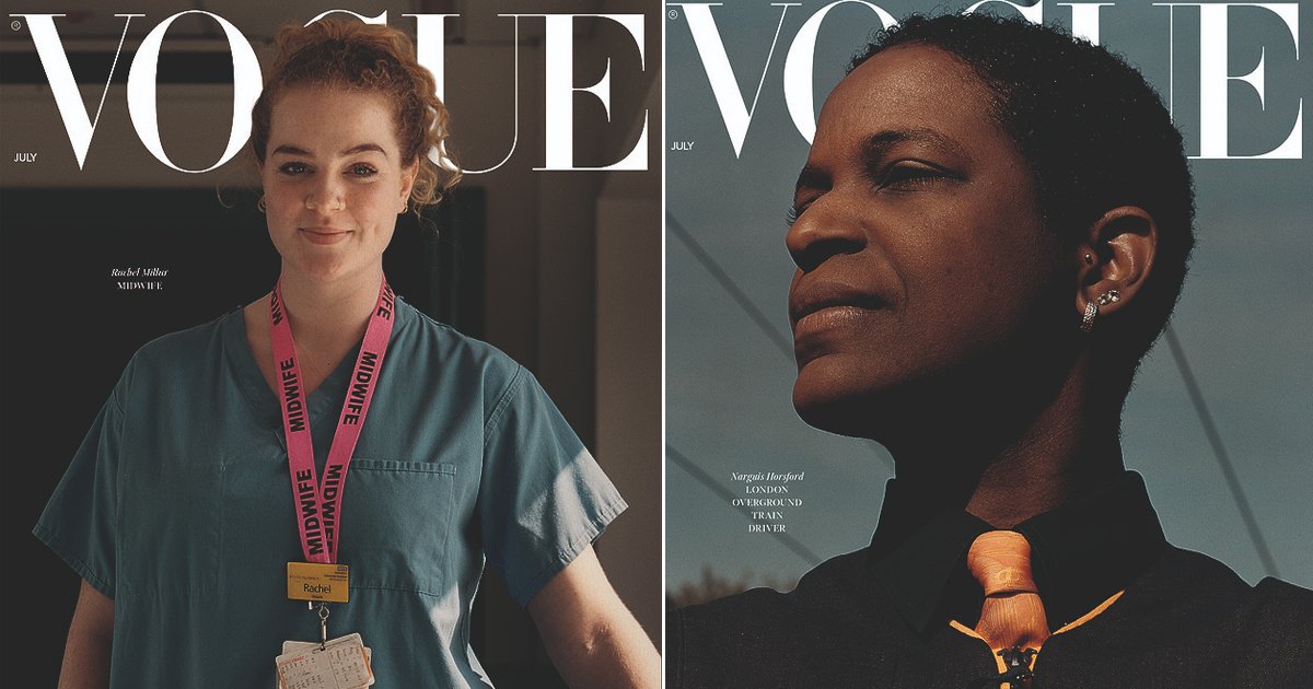 vogue.jpg?resize=412,232 - British Vogue Replaces Supermodels With Front Line Workers On Its Front Page