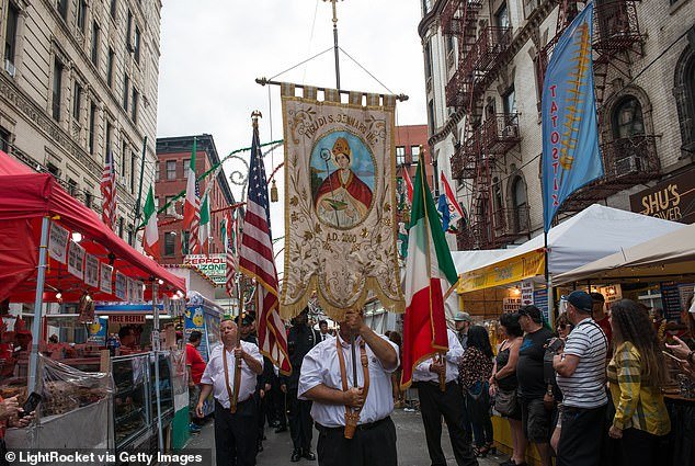 Among the events canceled was the famed Feast of San Gennaro (pictured in 2019), which draws a million people to the Little Italy neighborhood of Lower Manhattan each year