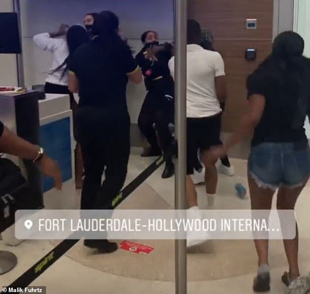 An altercation broke out at Fort Lauderdale Airport on Tuesday after a Spirit Airline flight to Philadelphia was delayed