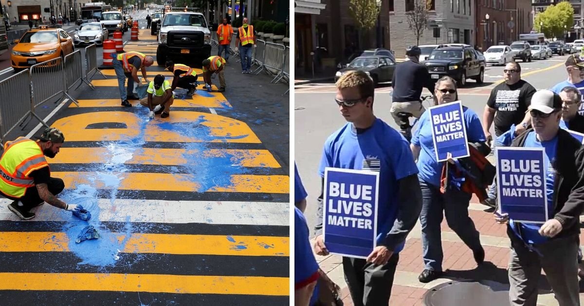 6 49.jpg?resize=412,232 - Pro-Police Groups Want To Paint a 'Blue Lives Matter' Mural In New York City Too