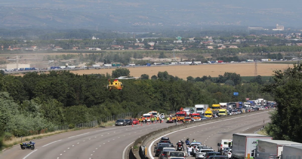 a7 1.jpg?resize=412,275 - Drôme: un accident de voiture sur l'A7 a tué cinq enfants et grièvement blessé quatre adulte