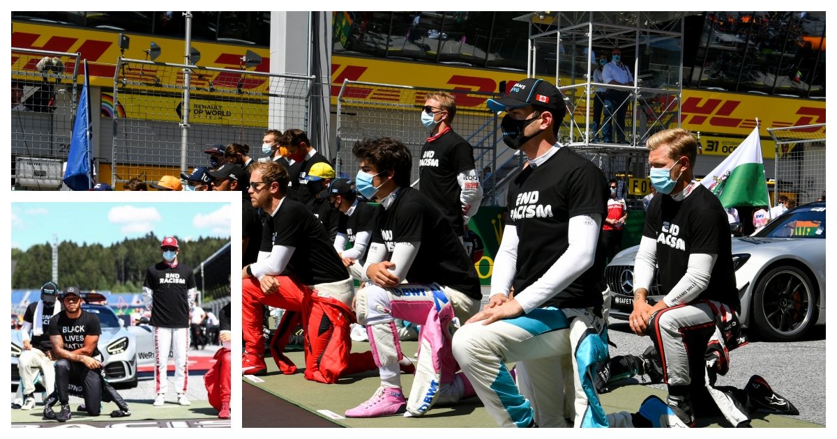 collage 18.jpg?resize=1200,630 - 6 Formula One Drivers Refuse to Take A Knee Before the First Race of the Season