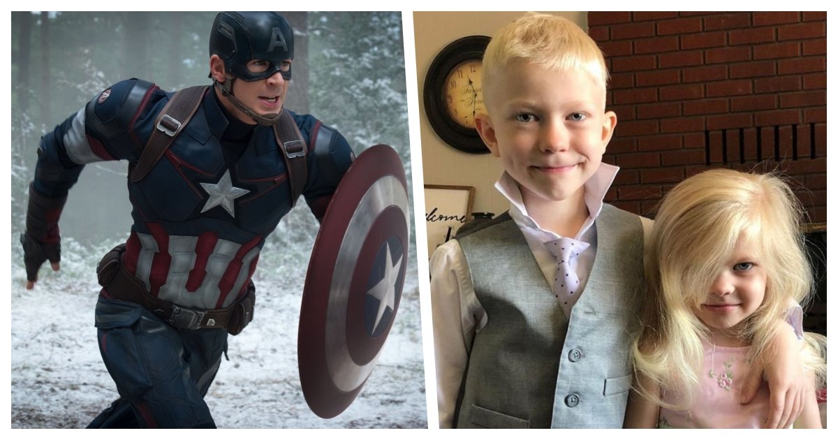 Chris Evans Gifts 6-Year-Old Boy Who Saved His Sister The Authentic Captain America Shield collage 44.jpg?resize=574,582 - Chris Evans Gifts 6-Year-Old Boy Who Saved His Sister The Authentic Captain America Shield