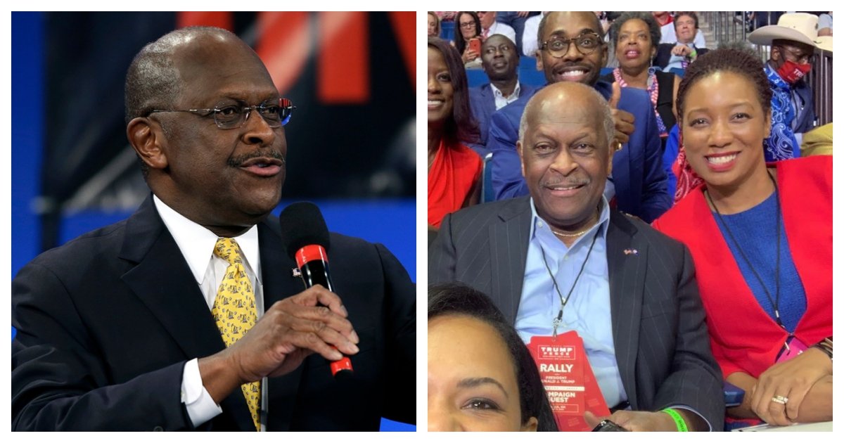 collage 79.jpg?resize=412,232 - Former Presidential Candidate Herman Cain Passes Away From Covid-19 At Age 74