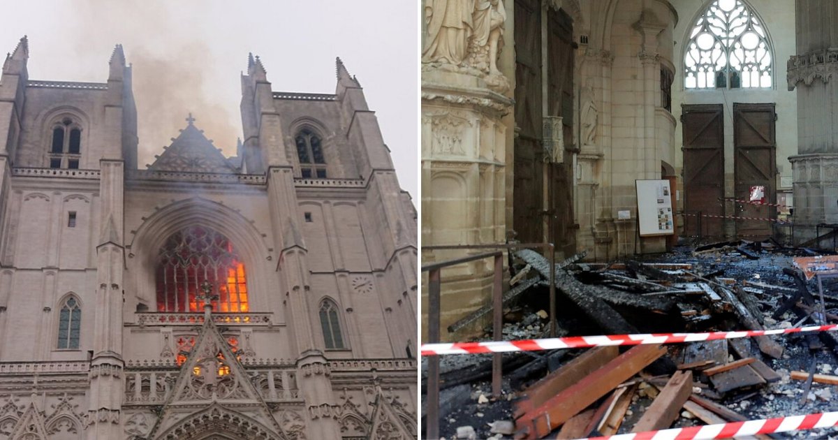 fire6.png?resize=412,232 - Police Launch Arson Investigation After Major Fire Broke Out At Nantes Cathedral
