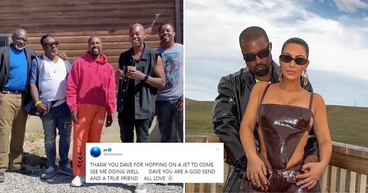 kanye5 1.jpg?resize=412,275 - Comedian Dave Chappelle Flew To Wyoming To Visit Kanye West After Rapper's Twitter Rampage