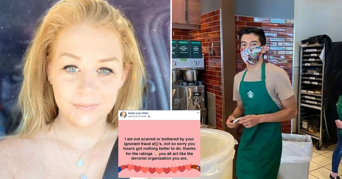 sb5.png?resize=1200,630 - Woman Who Yelled At Starbucks Employee For Asking Her To Wear A Mask Wants Half Of The Money Raised For Him